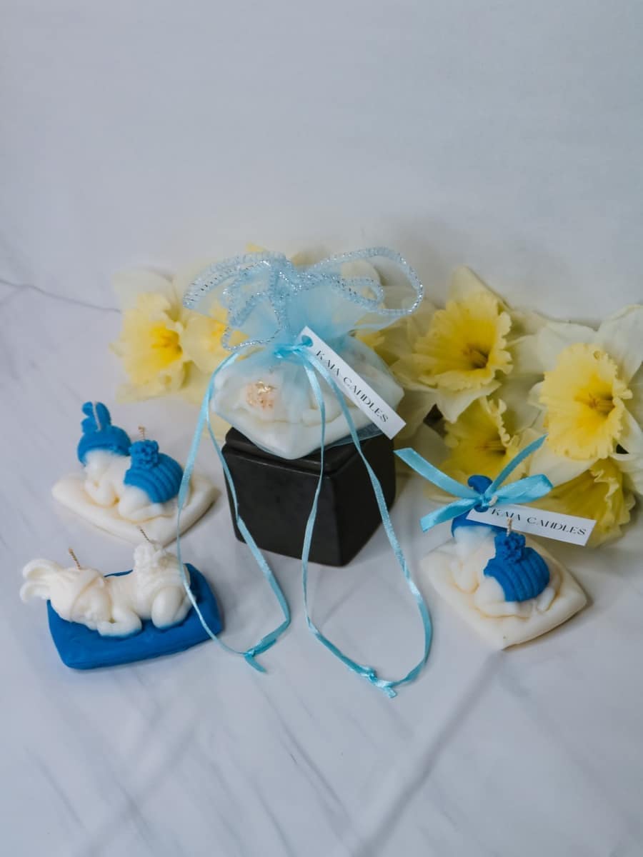 Marturii Botez lumanare BABY - saculet & eticheta - imagine 6
